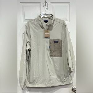 Patagonia Men's Large Outdoor Everyday Marsupial Jacket Pelican Cream Tan NWT